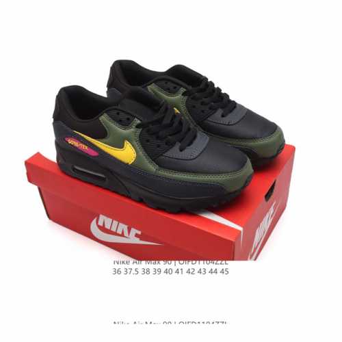 NIKE耐克运动鞋 Air max 90 健身运动跑鞋休闲鞋 复古风十足！Air Max 90 作为 Nike 旗下最经典的鞋型之一，凭借着百搭的造型，获得众多
