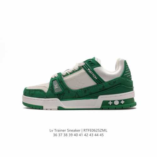 公司级 路易威登 Louis Vuitton Lv路易威登板鞋 时尚运动鞋 潮厚底增高鞋 。舒适防滑底和百搭性霸屏整个时尚娱乐圈，细节调整完美主义！鞋面采用柔软