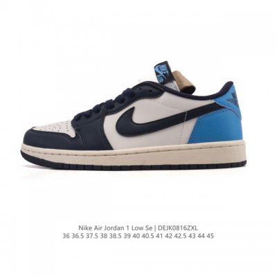 耐克 乔丹Air Jordan 1 Low Aj1 乔1 乔丹1代Aj1 低帮复古文化休闲运动篮球鞋，从1985 年面世的元年款汲取设计灵感，采用简洁大方的经典