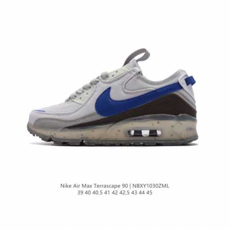 公司级 耐克Nike Air Max Terrascape 90 复古休闲运动鞋厚底增高气垫缓震男女跑步鞋 。革新外底设计，打造出众造型；半透明 Nike Gr - 点击图像关闭