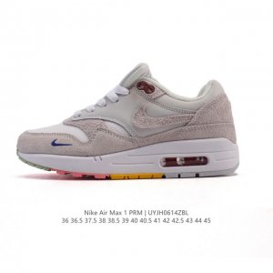 公司级 耐克 Nike Air Max 1 Prm 男女子气垫缓震慢跑鞋 复古厚底增高运动鞋。从法国建筑中汲取设计灵感，兼具运动风范和时尚格调，是此系列起初搭载