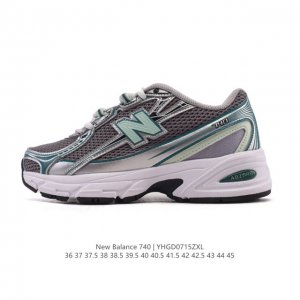 New Balance Mr740 Nb新百伦系列复古老爹风休闲运动慢跑鞋。采用轻质牛剖革拼接透气网眼衬垫织物鞋面材质 T-Beam大底提供足步弓支撑 保持步态