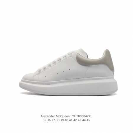 Alexandermcqueen 亚历山大 麦昆mcq 运动小白鞋厚底增高闪尾光滑牛皮平底鞋休闲鞋 时尚女板鞋潮运动鞋 ，火爆到大街小巷无人不知，无人不晓的境界 - 点击图像关闭