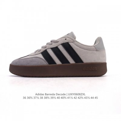 阿迪达斯 Adidas Barreda 考拉派对 复古休闲 清新 舒适百搭 德训鞋 T字头 防滑耐磨 低帮 板鞋 男女款运动鞋。鞋头加宽设计提升了穿着舒适度，长