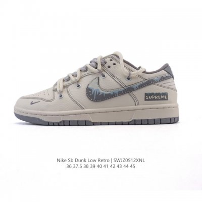 公司级 耐克 Nike Dunk Low Retro 运动鞋复古板鞋 解构绑带 双鞋带。作为 80 年代经典篮球鞋款，起初专为硬木球场打造，后来成为席卷街头的时