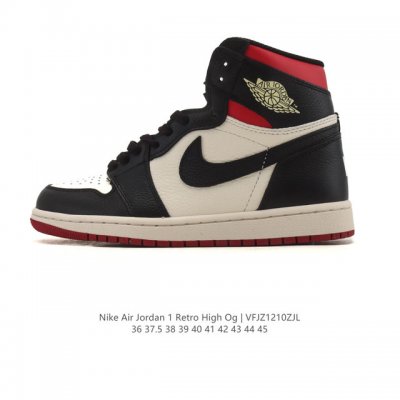公司级 耐克 男女款运动板鞋 Nike Air Jordan 1 Retro High Og 乔丹一代Aj1 乔1 Aj1 篮球鞋复刻运动鞋。皮面高帮板鞋的设计