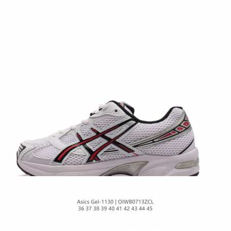Asics 亚瑟士 新款情侣健步减震复古鞋gel-1130 男女时尚透气运动潮流耐磨休闲鞋 。选用网眼与皮革相接，复古而富有层次感。网布搭配银色金属感线条，虎爪 - 点击图像关闭