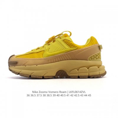 公司级 耐克Nike Zoom Vomero Roam马拉松复古跑五代休闲运动慢跑鞋 厚底增高老爹鞋。采用环保纤维革饰片组合网眼布鞋面材质 升级正确后跟Tpu加