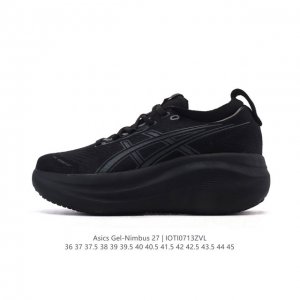 公司级 Asics亚瑟士升级Gel-Nimbus 27男女款跑鞋透气缓震回弹跑鞋N27跑步鞋该鞋款专为提高跑者舒适度和运动表现而设计，搭载了新型鞋面材料和更强的