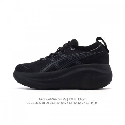 公司级 Asics亚瑟士升级Gel-Nimbus 27男女款跑鞋透气缓震回弹跑鞋N27跑步鞋该鞋款专为提高跑者舒适度和运动表现而设计，搭载了新型鞋面材料和更强的