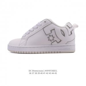 街头装品牌 Dcshoecousa时尚鞋子男女鞋休闲板鞋低帮圆头百搭 琉凤大底耐磨滑板鞋皮质运动舒适Bmx板鞋Dc。鞋型经典百搭，低帮系带设计，皮革鞋面，装饰品