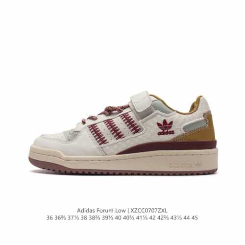 Adidas 阿迪达斯 三叶草 Forum Low 女运动鞋 摩登演绎篮球风的经典鞋。英文的“Forum”，是进行表达的场所，在这里，可以释放自己的热情，阐述自