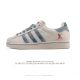 公司级 阿迪达斯 Adidas Superstar 2025年新款鞋子 蛇年新款经典贝壳头系列 新款休闲板鞋潮流男女士运动鞋 。鞋面柔软皮革拼接材质 标志性的贝