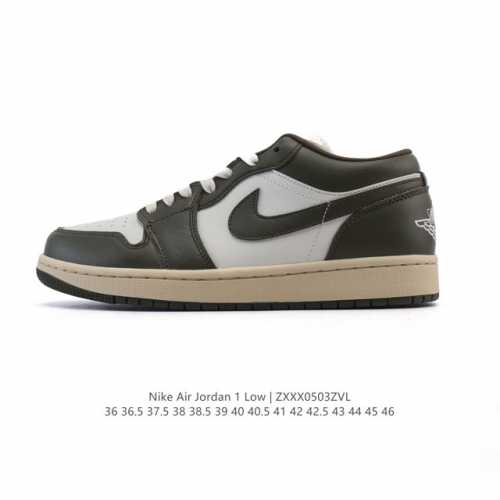 耐克 乔丹Air Jordan 1 Low Aj1 乔1 乔丹1代Aj1 低帮复古文化休闲运动篮球鞋，从1985 年面世的元年款汲取设计灵感，采用简洁大方的经典