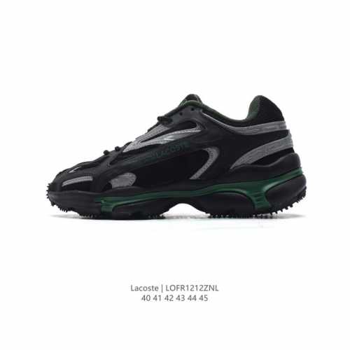 公司级 Lacoste 时尚户外休闲潮流系列运动鞋 厚底增高老爹鞋 广东大厂品质全新工艺升级 品质毋庸置疑 全新原厂包装鞋盒 透气网面鞋面，搭配防臭防腐真皮乳胶