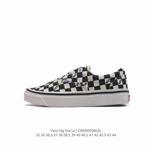 Vans 万斯 男女鞋真标硫化工艺，升级正确原装铝楦数据楦型，精准收腰起翘牛津大底万斯vans Authentic Era 44 Dx 高端系列低帮系带复古帆布