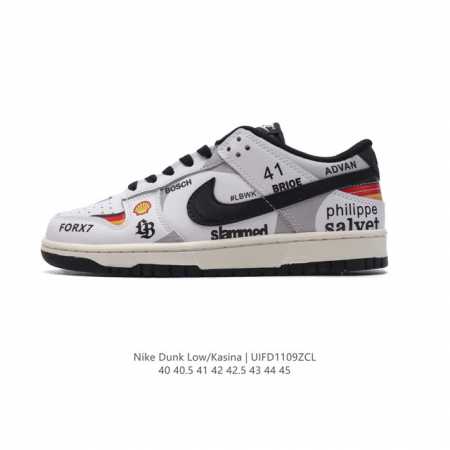 Nike 耐克 采用皮革饰片拼接效果，内置Sole真气垫装置及耐磨橡胶大底街头穿搭，法拉利赛车运动鞋，心动联名韩国最大街头服饰品牌KASINA x Nike D - 点击图像关闭