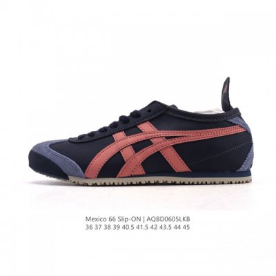 Asics 亚瑟士 女鞋真标半码制 配足弓鞋垫 日产经典老牌-鬼塚虎 Onitsuka Tiger Mexico 66经典墨西哥系列复古经典百搭板鞋休闲运动鞋慢