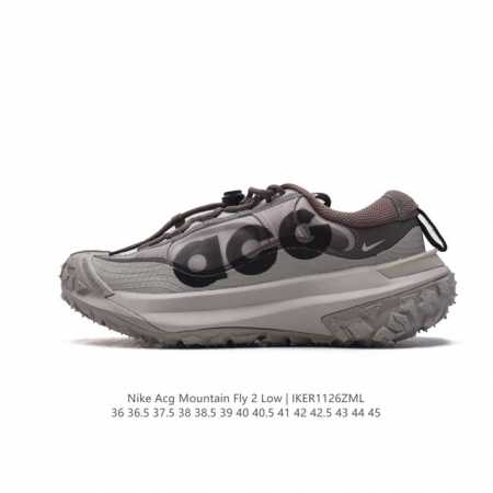 公司级 耐克 Nike Acg Mountain Fly 2 Low耐克户外登山鞋 山脉2代徒步跑鞋 男女运动鞋 。采用匠心设计，打造耐穿迅疾风格，让你在沙漠、 - 点击图像关闭