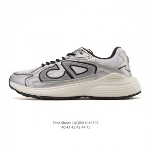 公司级 Dior 迪奥 高奢品牌 彰显高级气质 Dior 运动鞋低帮系列复古休闲鞋时尚慢跑鞋厚底老爹鞋圆头系带 运动跑鞋 生活休闲鞋 男款 时髦单品 时尚百搭