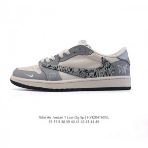 公司级 真标 耐克 Nike Air Jordan 1 Low Og Sp Military Blue Aj1乔1倒勾 2025年新款 蛇年新款 低帮篮球鞋 A