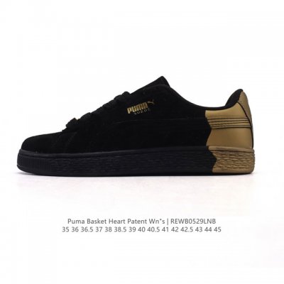 特价 彪马 Puma Basket Heart Patent 男女士厚底增高休闲板鞋。Puma Basket以Puma Suede为设计原型,1971年以篮球鞋