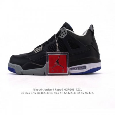 真标 耐克 Nike Air Jordan 4 Retro Og迈克尔 乔丹Aj4代乔4 中帮复古休闲运动文化篮球鞋 秉承轻量化的速度型篮球鞋设计思想完成设计