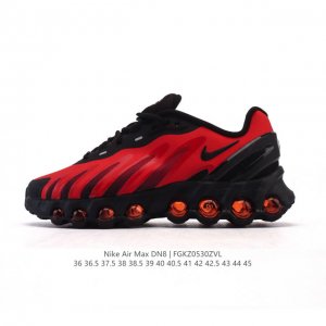 耐克 Nike Air Max Dn8 全掌气垫科技运动跑步鞋Fq7860-005。鞋款采用醒目渐变织物和动态波浪状结构鞋面，搭配黑色中底和外底，以及迷你黑色