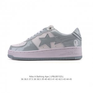 A Bathing Ape 安逸猿 男女同款气垫运动鞋复古板鞋 升级原楦原纸版数据开发，采用超软皮革鞋面材质，内置全掌Air Sole气垫定制联乘，日本里原宿潮