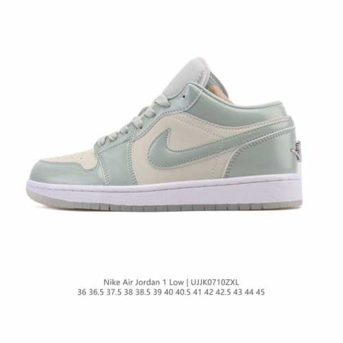 真标 耐克 乔丹Air Jordan 1 Low Aj1 乔1 乔丹1代Aj1 低帮复古文化休闲运动篮球鞋。从1985 年面世的元年款汲取设计灵感，采用简洁大方