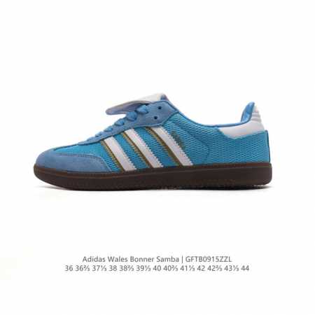 阿迪达斯 德训鞋 经典复古低帮休闲运动慢跑鞋wales Bonner X Adidas 2024 全新秋冬系列联名鞋款 经典运动板鞋。该鞋超大鞋舌采用皮革网面拼 - 点击图像关闭