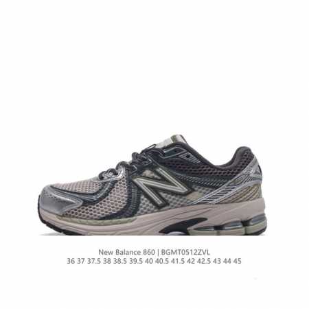 Nb 新百伦 New Balance Ml860 V2 系列复古老爹风休闲运动慢跑。采用丝光猪巴皮革拼接透气网眼织物鞋面t-Beam大底提供足步弓支撑，保持步态 - 点击图像关闭
