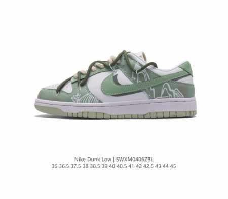 耐克 Nike Dunk Low 运动鞋复古板鞋 解构绑带 双鞋带，尽情迈步，彰显个性风采。采用天然皮革，经久耐穿，塑就如元年款 Dunk 般的复古质感。鞋头透 - 点击图像关闭