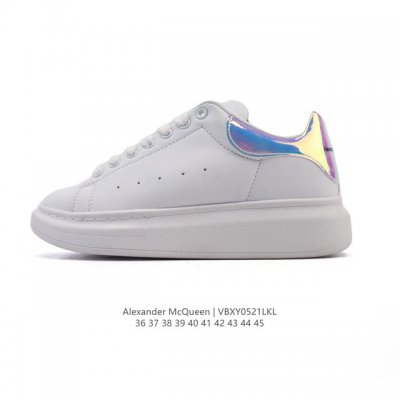 alexandermcqueen 亚历山大 麦昆Mcq 运动小白鞋 厚底增高闪尾光滑牛皮平底鞋休闲鞋 时尚男女板鞋潮运动鞋 火爆到大街小巷无人不知 无人不晓的境