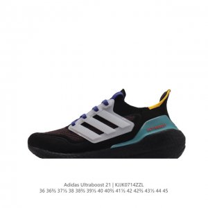阿迪达斯 男女鞋 Adidas Ultraboost 21低帮畅跑缓震回弹跑步运动鞋，Ultraboost 21以全新的外观示人。此次采用全新编制纹理的prim