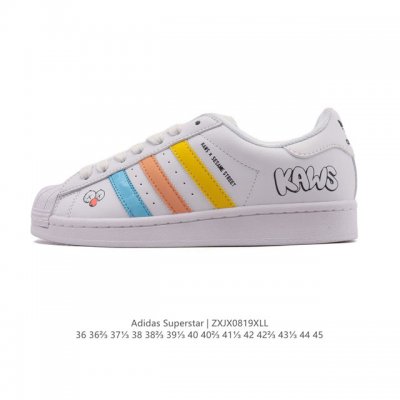 公司级 阿迪达斯 Adidas Superstar 2025年新款鞋子 经典贝壳头系列 新款休闲板鞋潮流男女士运动鞋 。鞋面皮革拼接材质 标志性的贝壳鞋头，简约