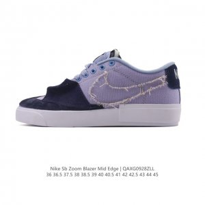 Nike 耐克 Nike Sb Zoom Blazer Mid Edge L 中性滑板鞋 优质皮革材料，尽显非凡格调。高磨损区域添加额外贴片，有效提升耐穿性，塑