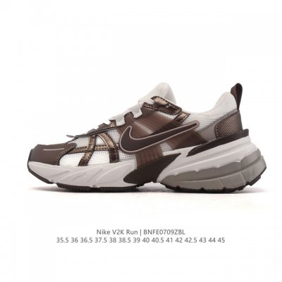 公司级 Nike 耐克 V2K Run 减震防滑 复古低帮运动跑步鞋 超火复古跑鞋，采用太空革组合呼吸网眼布鞋面材质，搭载正确4层组合底模，嵌入Tpu加固稳定模