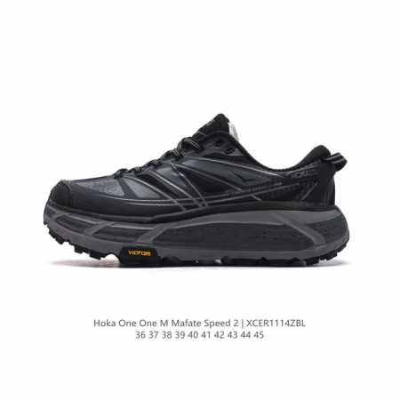 公司级 玛法特二代 Hoka One One Mafate Speed 2 Low 轻量低帮户外越野跑鞋 户外山脉越野轻量运动跑鞋。鞋面用轻的无缝架构，鞋带用了 - 点击图像关闭