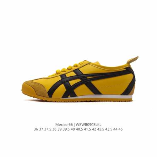 真标 Asics 亚瑟士 男女鞋真标半码制 日产经典老牌-鬼塚虎 Onitsuka Tiger Mexico 66经典墨西哥系列复古经典百搭板鞋休闲运动鞋慢跑鞋