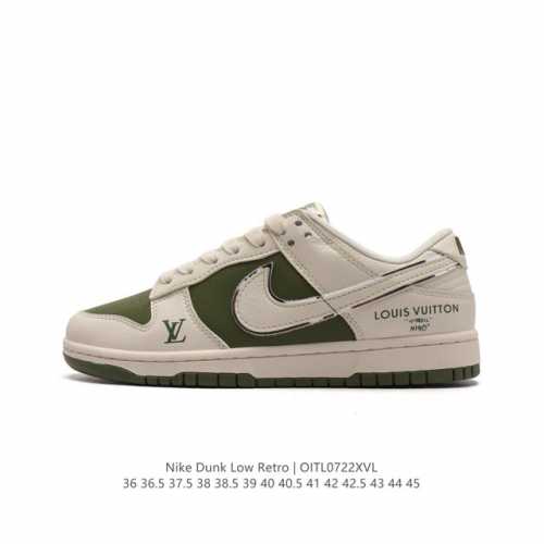 耐克 Nike Sb Dunk Low Pro 男女同款运动鞋复古板鞋，路易威登联名 尽情迈步，彰显个性风采。采用柔软皮革鞋面，经久耐穿，塑就如元年款 Dunk