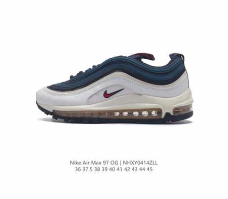 耐克nike休闲鞋 经典 气垫 Air Max 97 子弹气垫低帮运动鞋。Air Max '97 运动跑鞋以流线型鞋身和卓越科技为热爱运动的你造就全方位防护，强 - 点击图像关闭