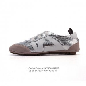 新品公司级 路易威登 Lv Trainer Sneaker 2028年新款芭蕾舞鞋 训练鞋 Chill 感时髦尖子生Lv25复古芭蕾舞德训鞋复古德训运动休闲板鞋