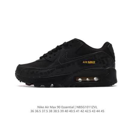 公司级 耐克 Nike Air Max 90 Essential 运动鞋气垫缓震跑步鞋，秉承该系列非凡缓震性能，缔造出众舒适穿着感与高级牛剖层革、人造革与织物组 - 点击图像关闭