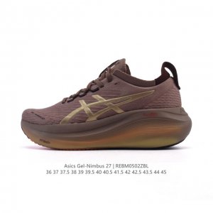 公司级 Asics亚瑟士升级Gel-Nimbus 27男女款跑鞋透气缓震回弹跑鞋N27跑步鞋该鞋款专为提高跑者舒适度和运动表现而设计，搭载了新型鞋面材料和更强的