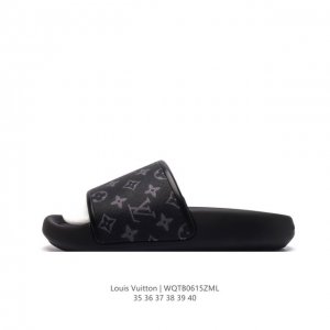 Lv 拖鞋系列 Louis Vuitton 沙滩休闲拖鞋 Louis Vuitton Lv 路易威登 潮流经典魔术贴一字拖鞋延续经典 上脚舒适性极好 鞋轻不跑脚