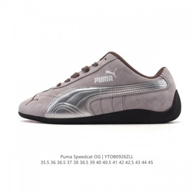 puma Speedca Og 彪马极速赛车系列低帮德训风拼接复古百搭休闲运动赛车鞋 鞋款从80、90年代赛车手所穿的防火赛车鞋为原型，鞋身线条模仿了赛车的流线