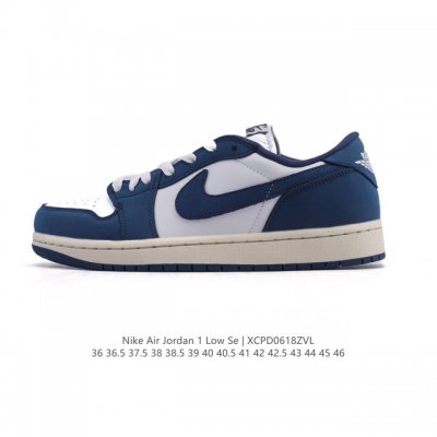 耐克 乔丹Air Jordan 1 Low Aj1 乔1 乔丹1代Aj1 低帮复古文化休闲运动篮球鞋。从1985 年面世的元年款汲取设计灵感，采用简洁大方的经典