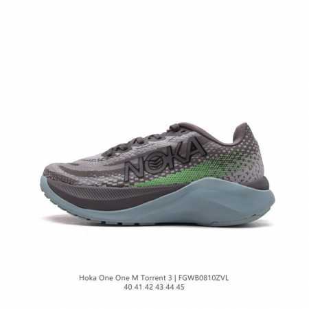hoka One One 短程越野竞速越野跑步 Torrent 3 耐磨舒适轻量透气缓震轻便防滑训练运动跑步鞋户外防滑抓地 厚底针织鞋面透气徒步鞋。专为您的脚型 - 点击图像关闭