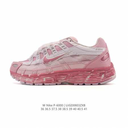 耐克 Nike 女子休闲运动鞋 P-6000Premium 轻便舒适透气防滑缓震耐磨跑步鞋。P-6000 是一款植根于 2000 年代风格的混合款式，让人想起去 - 点击图像关闭